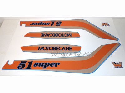 piece detachée mauger Kit autocollant 51 Super gris 1979