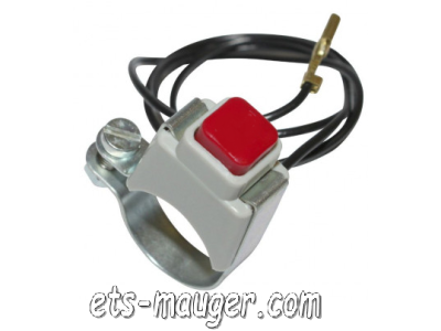piece detachée mauger Bouton avertisseur gris avec fil