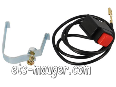 piece detachée mauger Bouton avertisseur noir avec fil