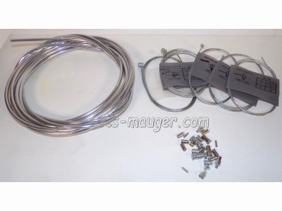piece detachée mauger Kit câbles + gaines complet Peugeot CHROME