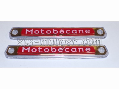 piece detachée mauger Logo réservoir 'MOTOBECANE' long (lot de 2)