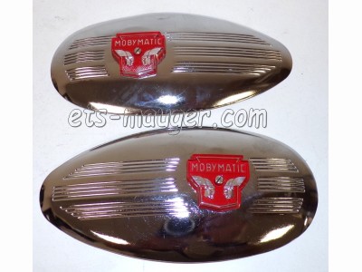 piece detachée mauger Enjoliveur réservoir + logo Mobymatic Motobécane AV68 AV79 (lot)