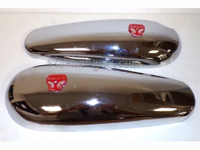 piece detachée mauger Enjoliveur réservoir chrome + logo mobylette Motobécane AV75 AV85