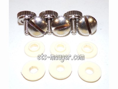 piece detachée mauger Vis carter + rondelle crème Ø 5 x 11 mm Motobécane MBK (lot de 6)