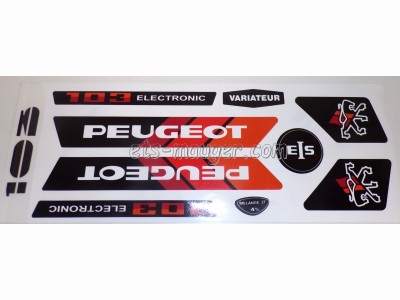piece detachée mauger Kit autocollant Peugeot 103 MVL électronique 