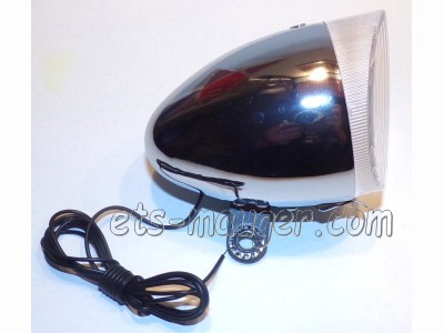 piece detachée mauger Phare vélo rond chromé