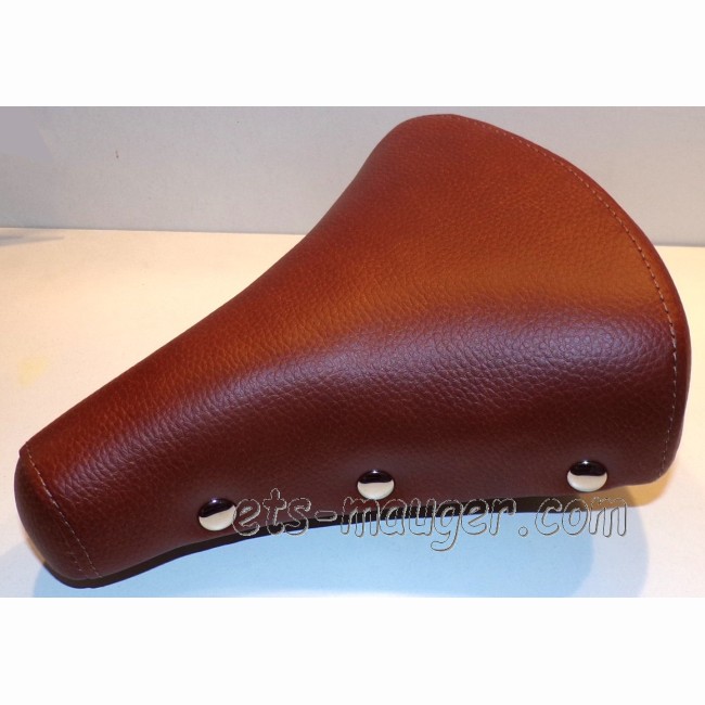 Selle marron à 2 ressort chromé