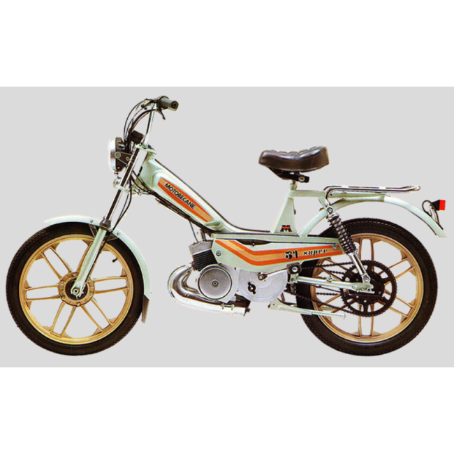 Autocollant de réservoir Motobécane 51 SUPER gris (paire)