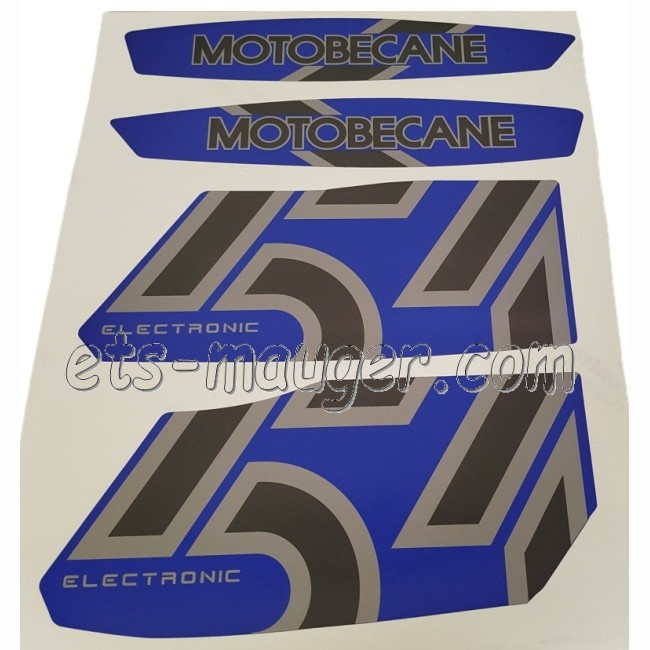 Kit autocollant MOTOBECANE 51 V bleu de 1990 à 1995 version 1