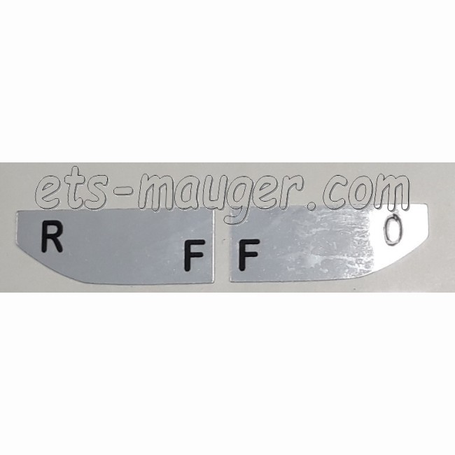 Autocollant robinet essence 51 'RF' 'FO'