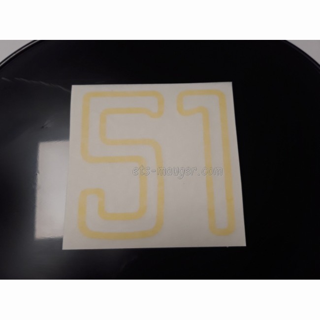 Autocollant plaque  Motobécane 51 trail