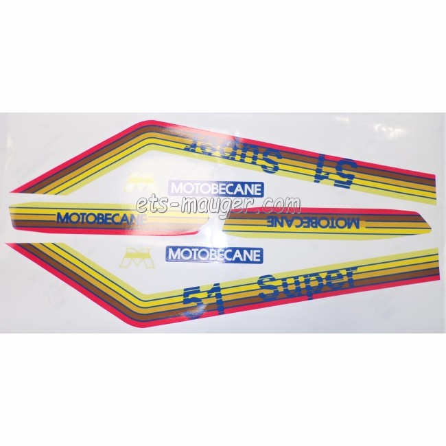 Kit autocollant MOTOBECANE 51 SUPER BLEU 1982