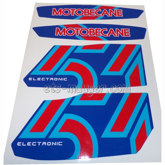 Kit autocollant MOTOBECANE 51 V bleu de 1990 à 1995 version 2
