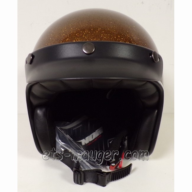 Casque jet NOX N243 Cuivre Paillette Taille 57-58 M