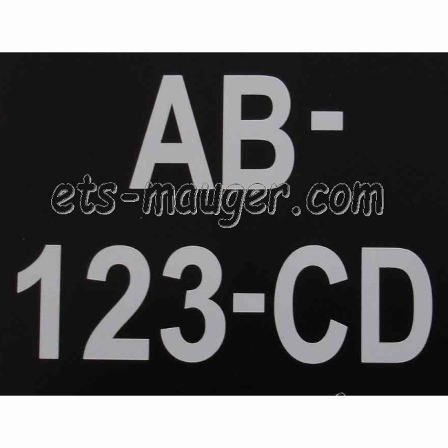 Lettrage autocollant blanc SIV STANDARD 140 x 120 mm