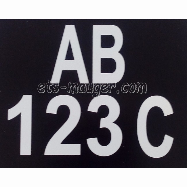 Lettrage autocollant blanc ANCIEN FORMAT STANDARD 140 x 120 mm