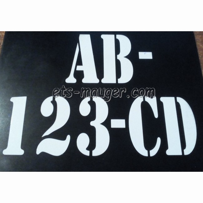 Lettrage autocollant blanc SIV VINTAGE 140 x 120 mm