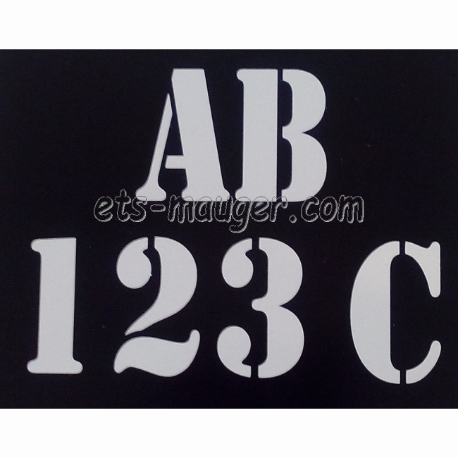 Lettrage autocollant blanc ANCIEN FORMAT VINTAGE 140 x 120 mm