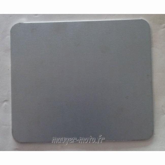 Plaque immatriculation 140 mm x 120 mm alu noir vierge