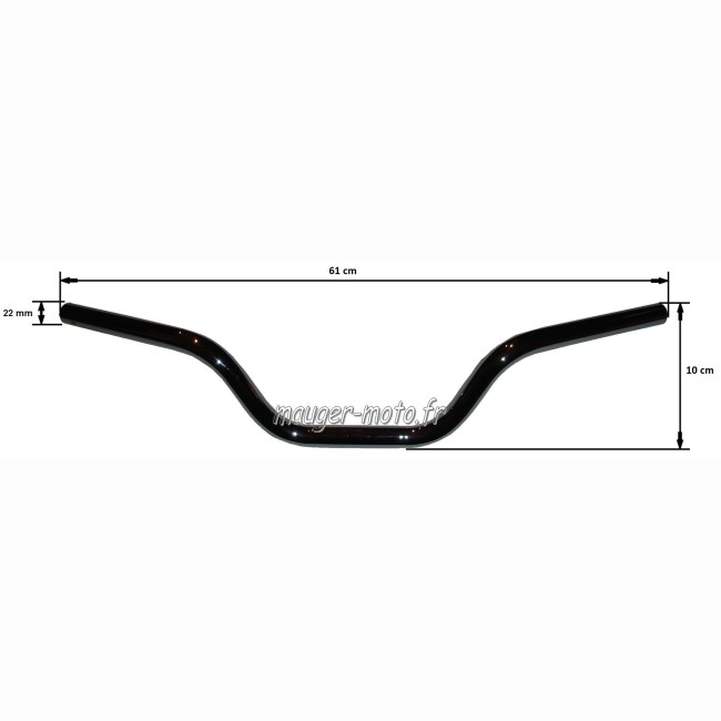 Guidon chrome type Motobécane AV 44 76 85 H 100 mm