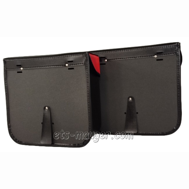 Sacoche type S16 bicolore Noir / rouge à sangle (la paire)