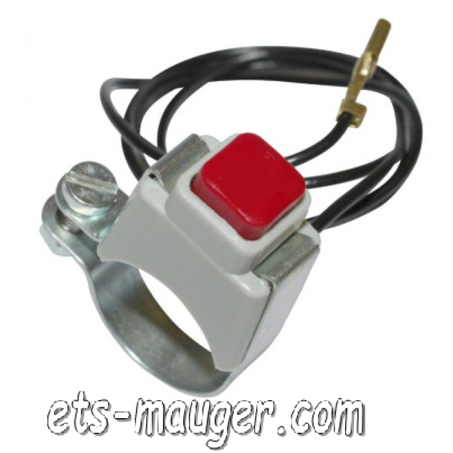 Bouton avertisseur gris avec fil