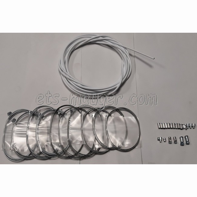 Kit câbles + gaines complet UNIVERSEL gris satiné
