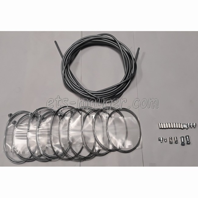 Kit câbles + gaines complet UNIVERSEL gris satiné