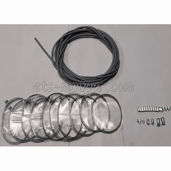 Kit câbles + gaines complet UNIVERSEL gris satiné