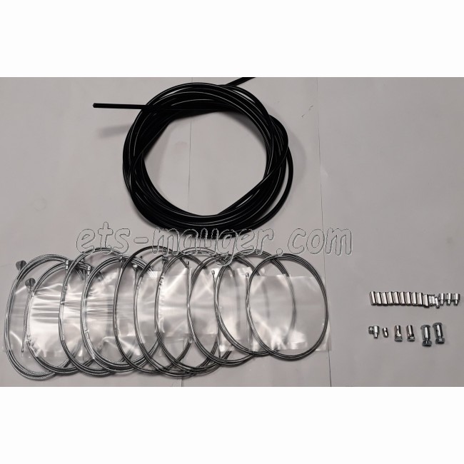 Kit câbles + gaines complet UNIVERSEL gris satiné