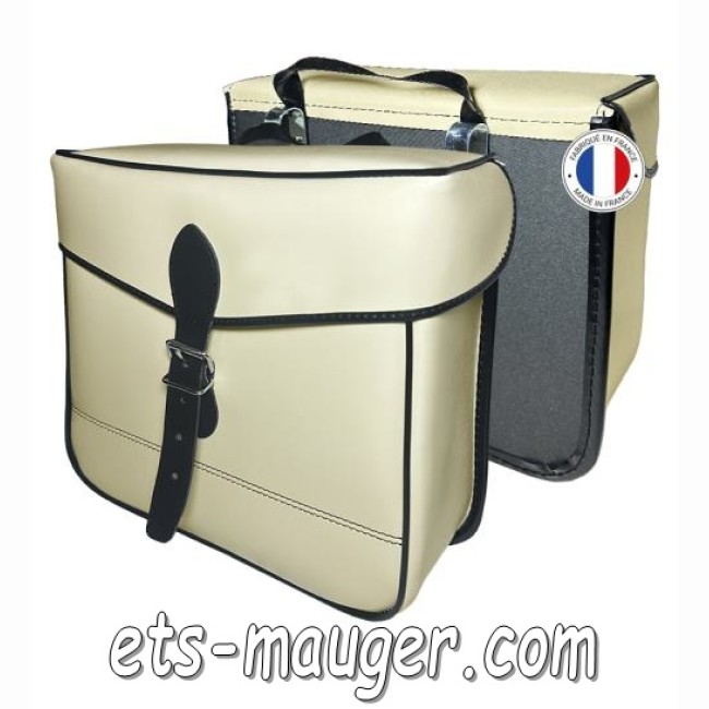 Sacoche type S14 beige CROCHET (paire)