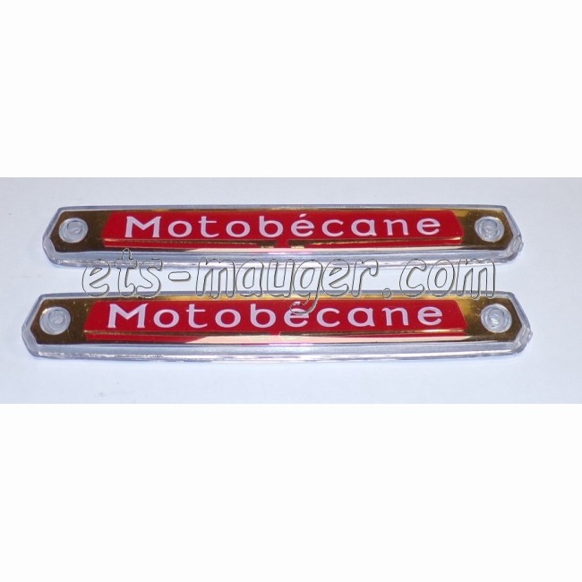Logo réservoir 'MOTOBECANE' long (lot de 2)