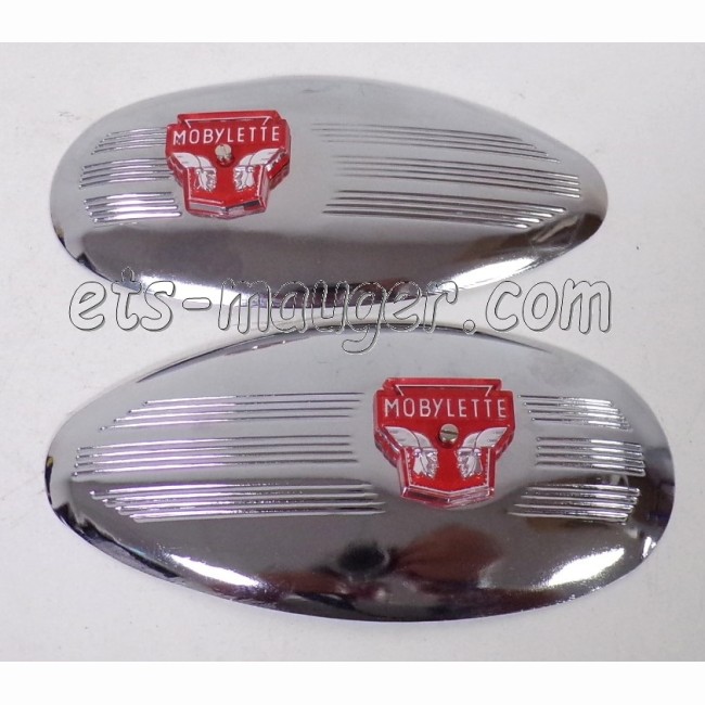 Enjoliveur réservoir + logo Mobylette Motobécane AV65 AV76 (lot)