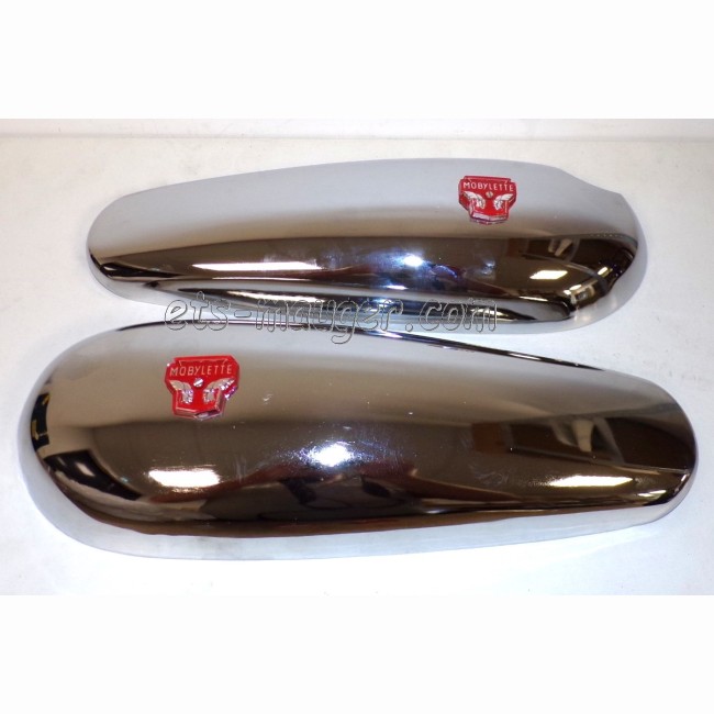 Enjoliveur réservoir chrome + logo mobylette Motobécane AV75 AV85