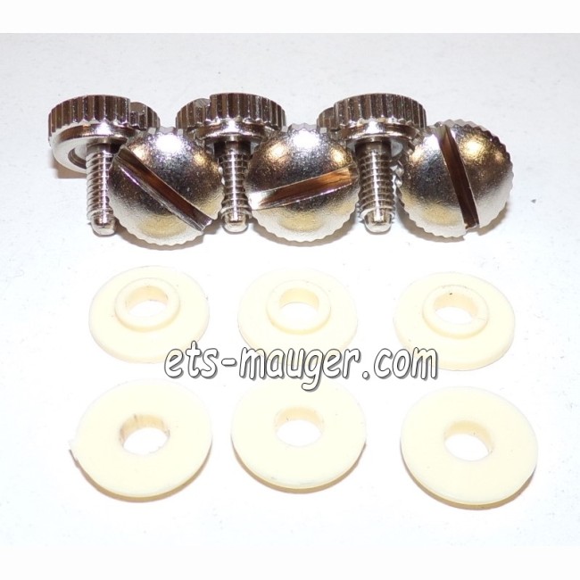 Vis carter + rondelle crème Ø 5 x 11 mm Motobécane MBK (lot de 6)
