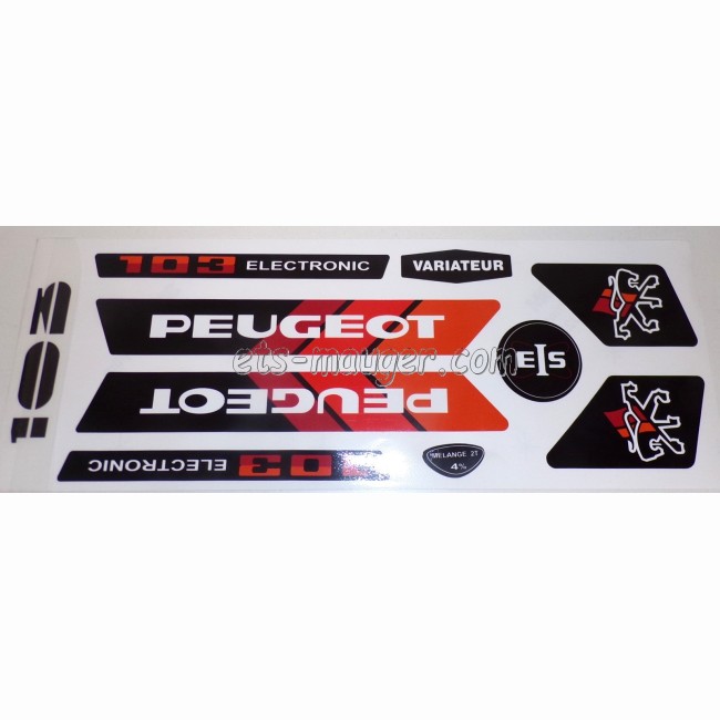 Kit autocollant Peugeot 103 MVL électronique 