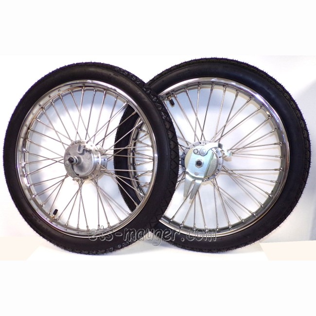 Roue complète Peugeot 103 SP VL VS SV MV (paire)