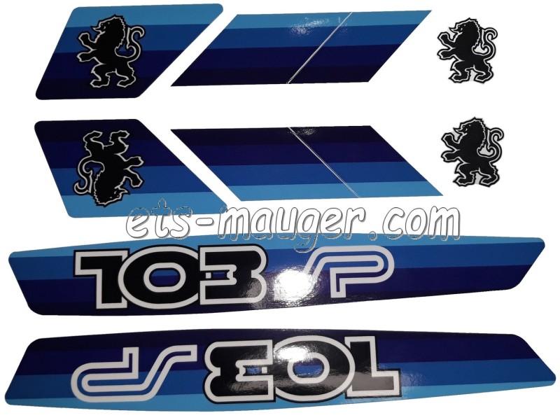 Kit Autocollants Peugeot 103 SP Phase 2 Jaune – Stickers Rétro Complet Pour Customiser Votre Mobylette