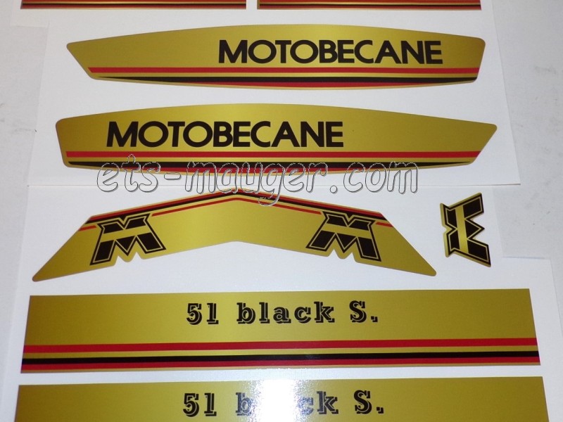Kit 11 Décalcomanies (Decals) BMX Motobécane - Autocollants Vélo Vintage