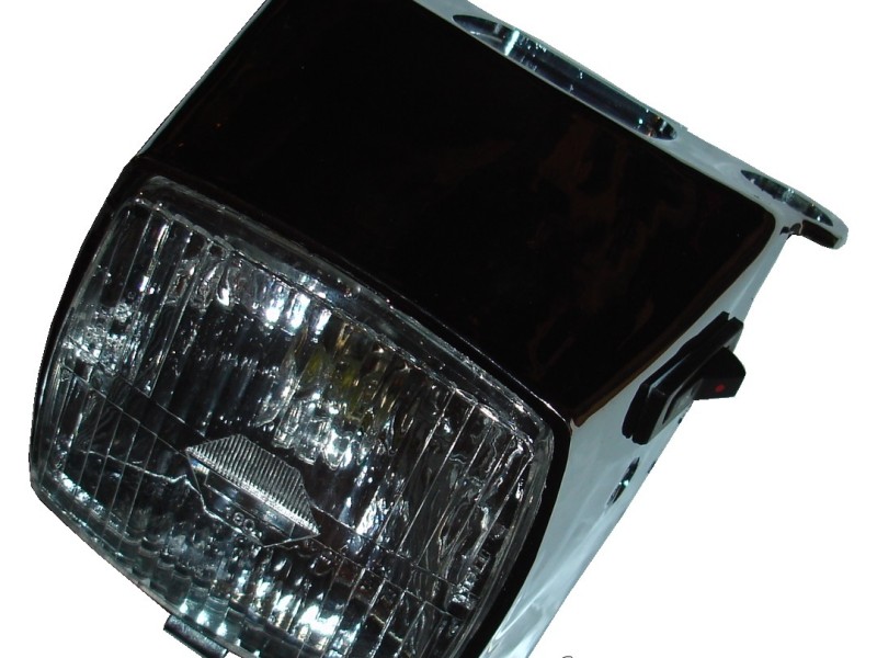 Original Scheinwerfer 12V Chrom Für Peugeot 103 MVL / Vogue - Mit Leuchtmittel 15W